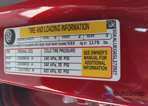 2025 GMC Terrain Elevation из США, поврежденный, VIN 3GKALUEG6SL272927